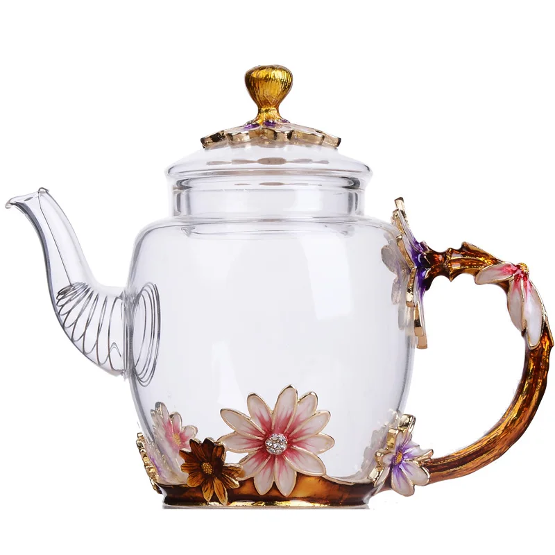 Enchanted Palette: Hand-painted Glass Tea Set - Image 4