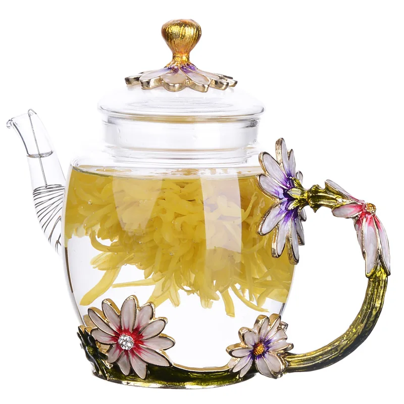 Enchanted Palette: Hand-painted Glass Tea Set - Image 5