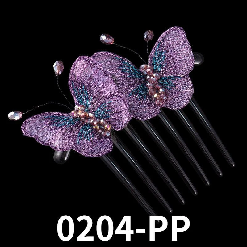 Exquisite Colorful Butterfly Hair Comb Pin - Image 12