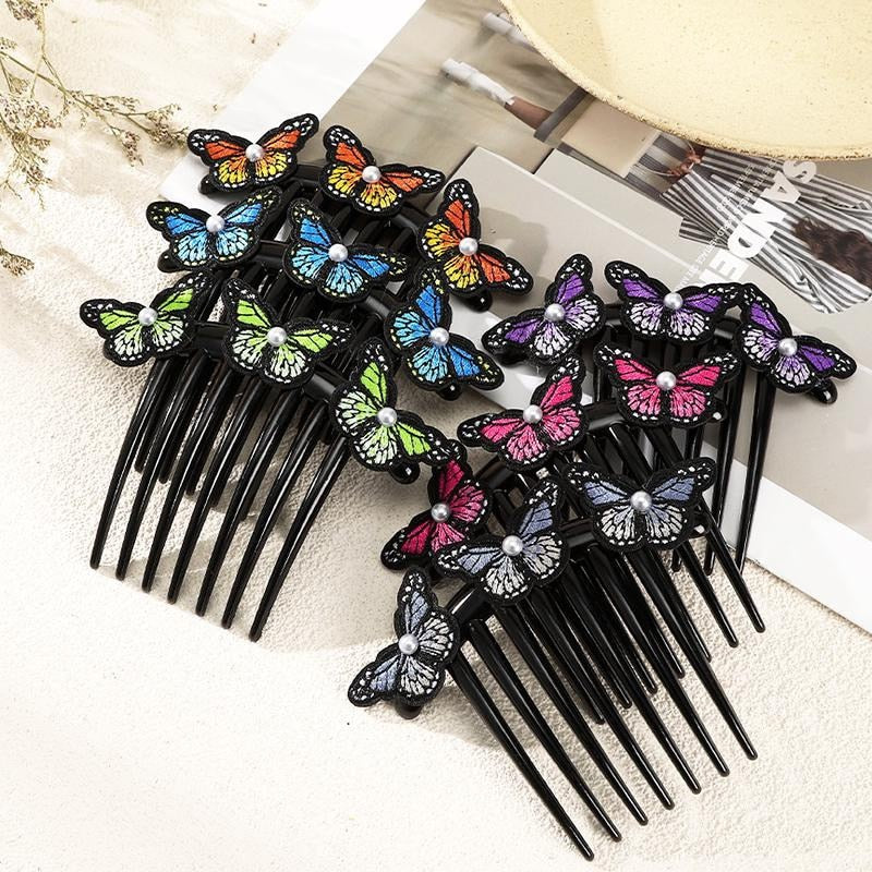 Exquisite Colorful Butterfly Hair Comb Pin - Image 20