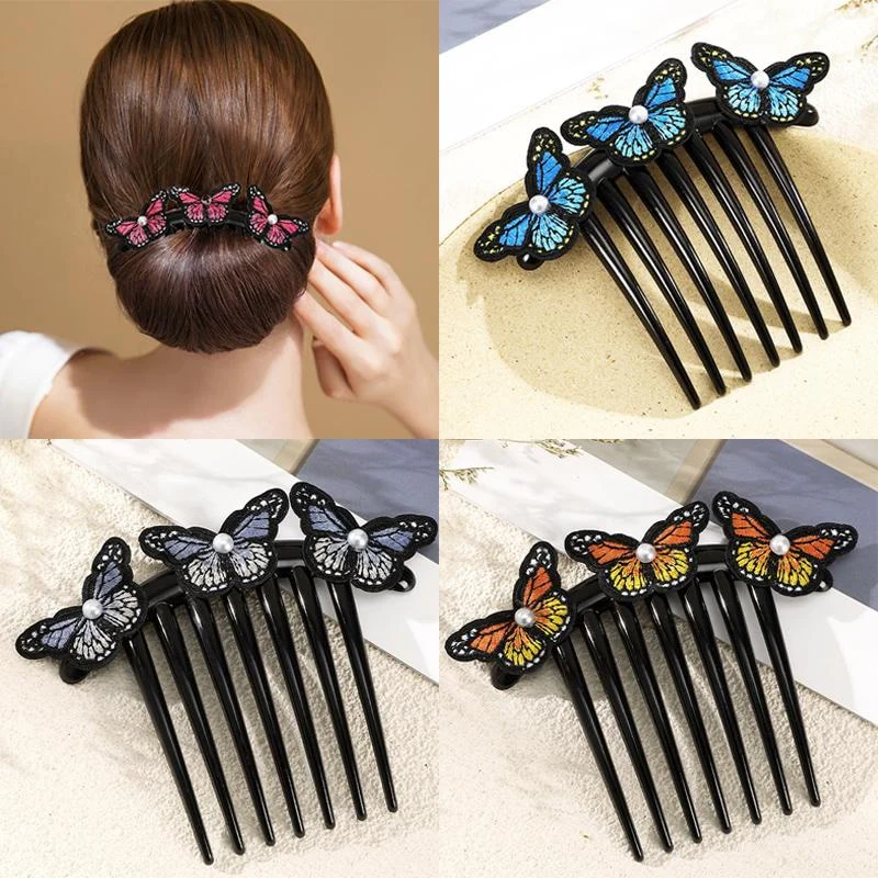 Exquisite Colorful Butterfly Hair Comb Pin - Image 21