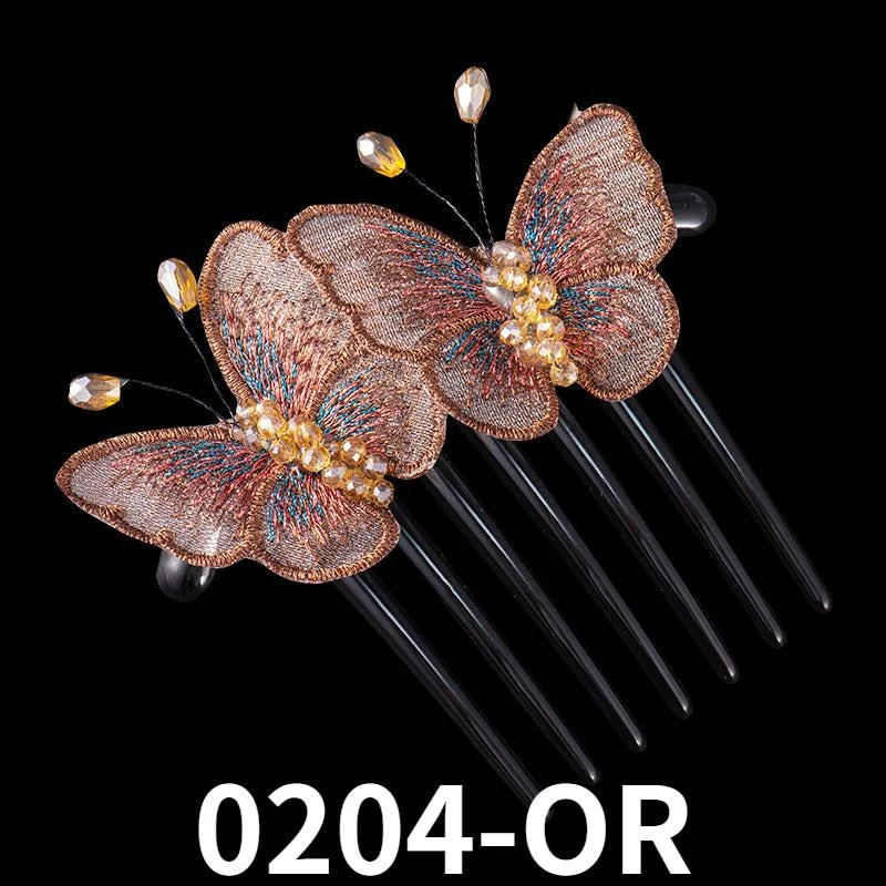 Exquisite Colorful Butterfly Hair Comb Pin - Image 25