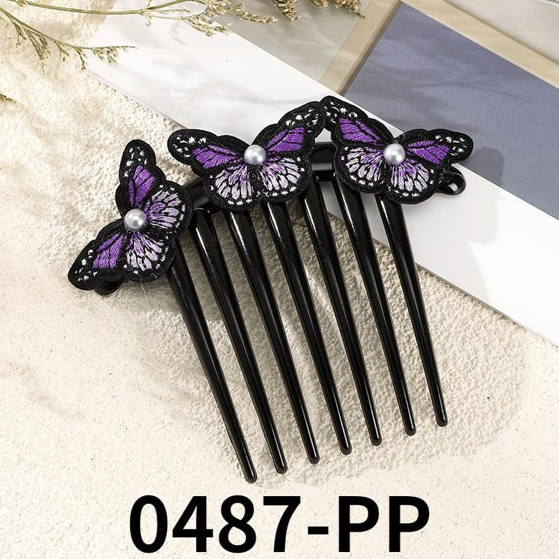 Exquisite Colorful Butterfly Hair Comb Pin - Image 32