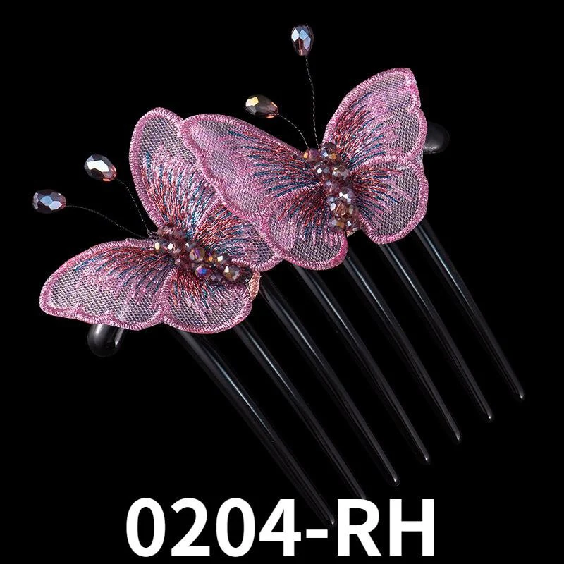Exquisite Colorful Butterfly Hair Comb Pin - Image 6