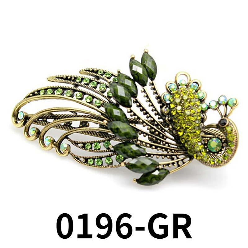 Exquisite Peacock Flower Crystal Hair Pin - Image 20