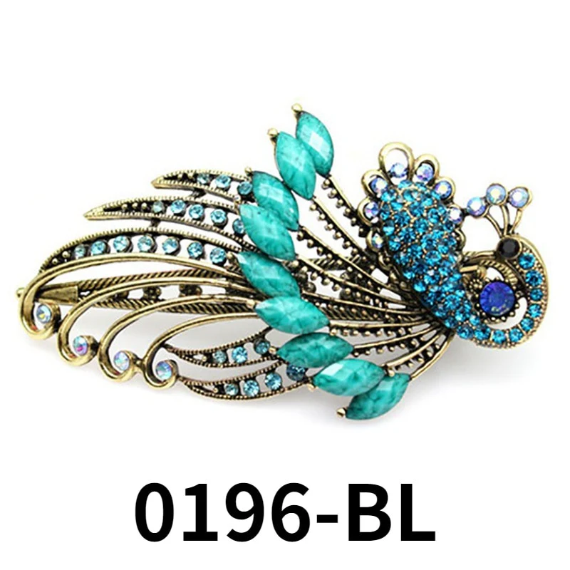 Exquisite Peacock Flower Crystal Hair Pin - Image 21