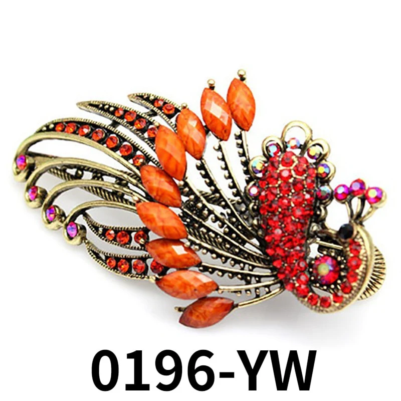 Exquisite Peacock Flower Crystal Hair Pin - Image 24