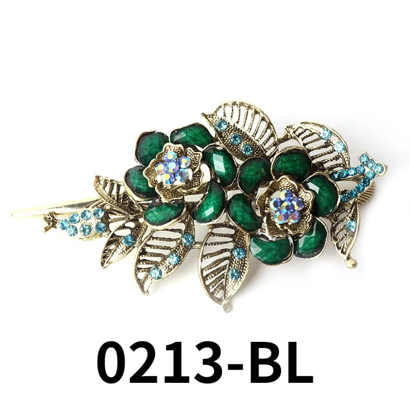 Exquisite Peacock Flower Crystal Hair Pin - Image 27