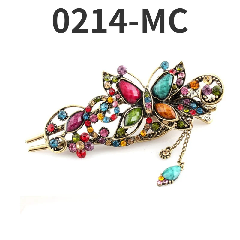 Exquisite Peacock Flower Crystal Hair Pin - Image 32