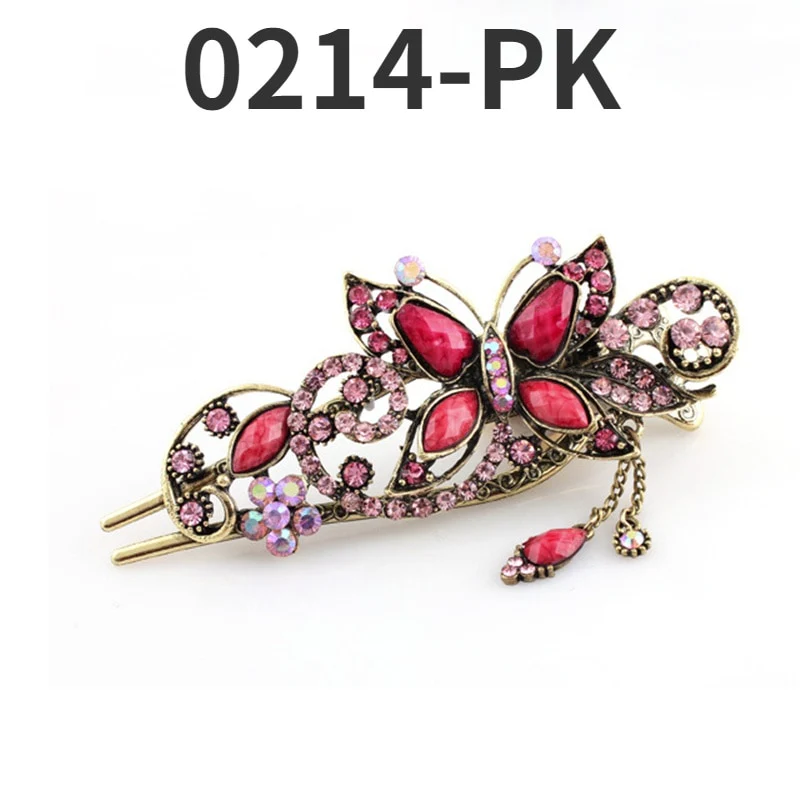 Exquisite Peacock Flower Crystal Hair Pin - Image 34