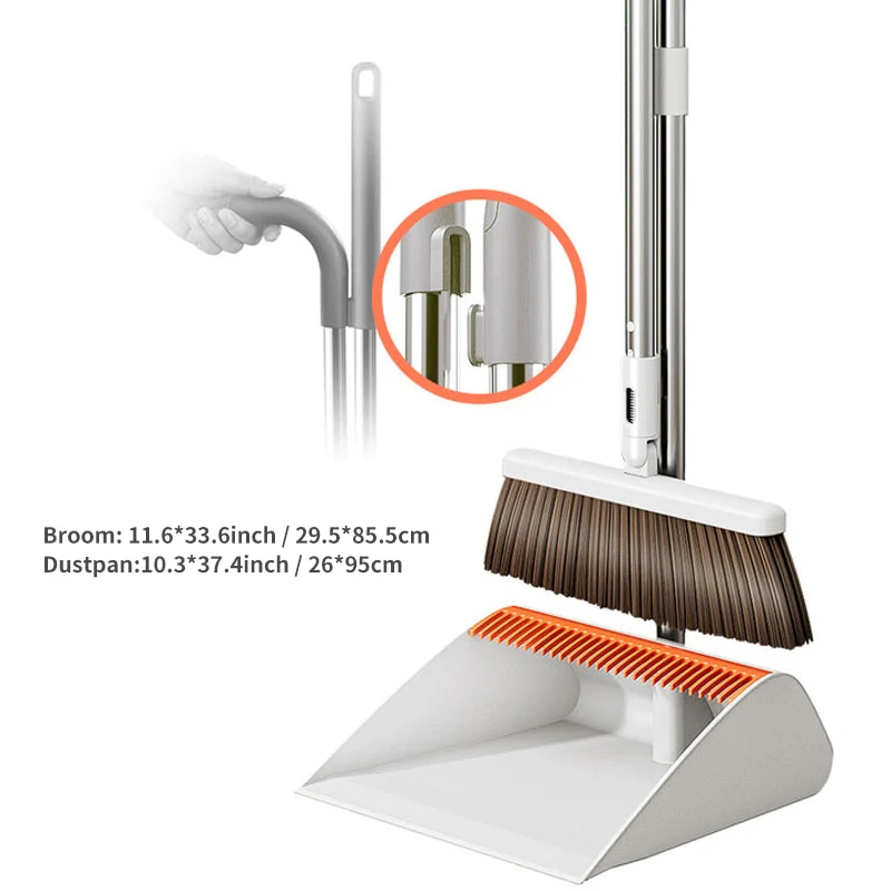Extendable Broomstick Dustpan Set - Image 2