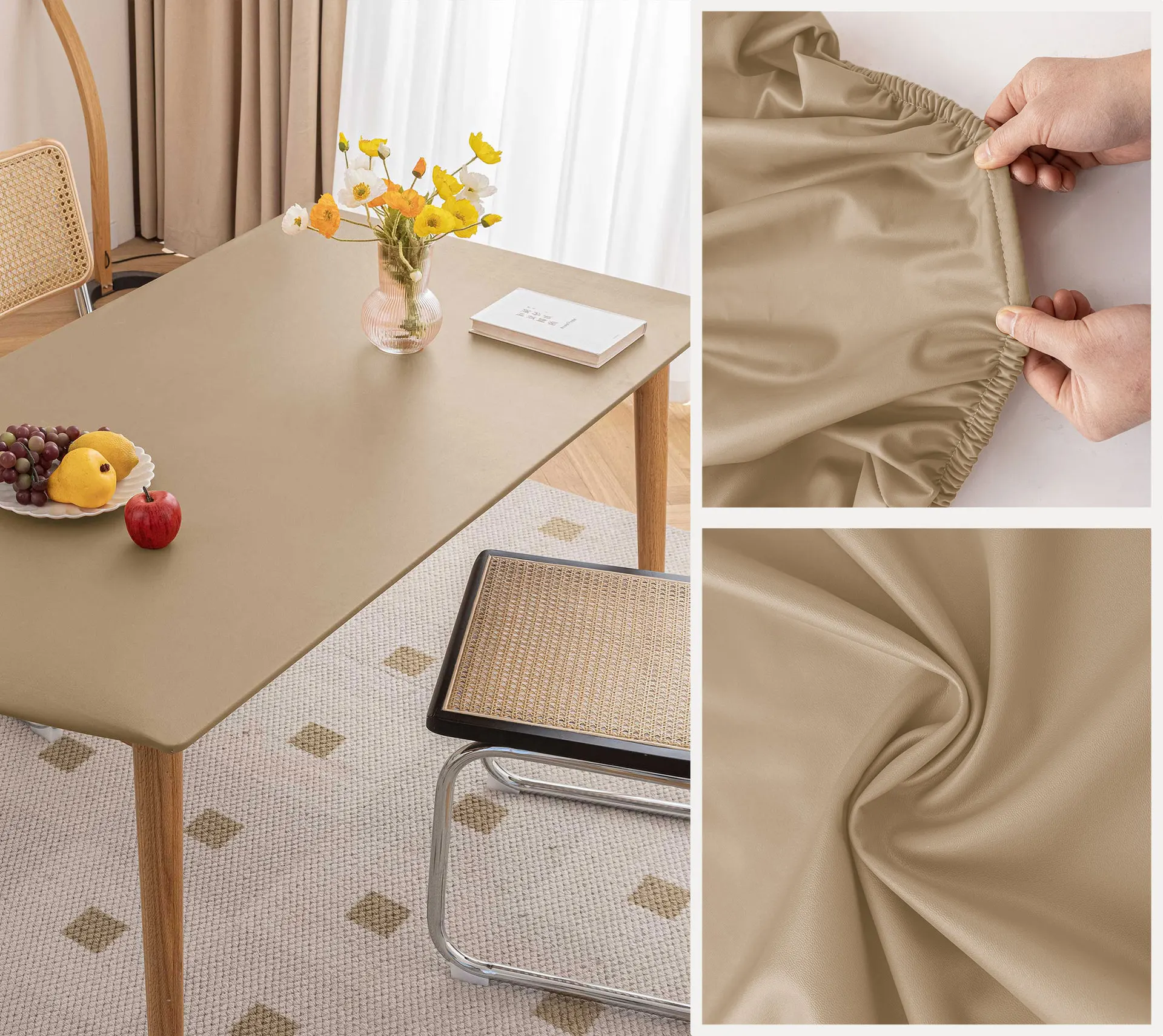 Faux Leather Elastic Tablecloth - Image 10