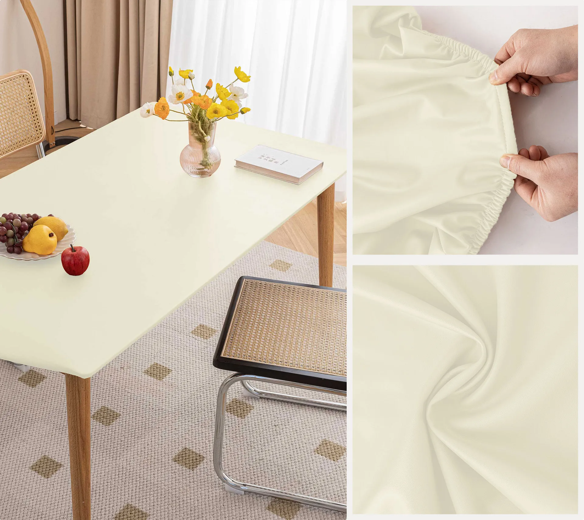 Faux Leather Elastic Tablecloth - Image 11