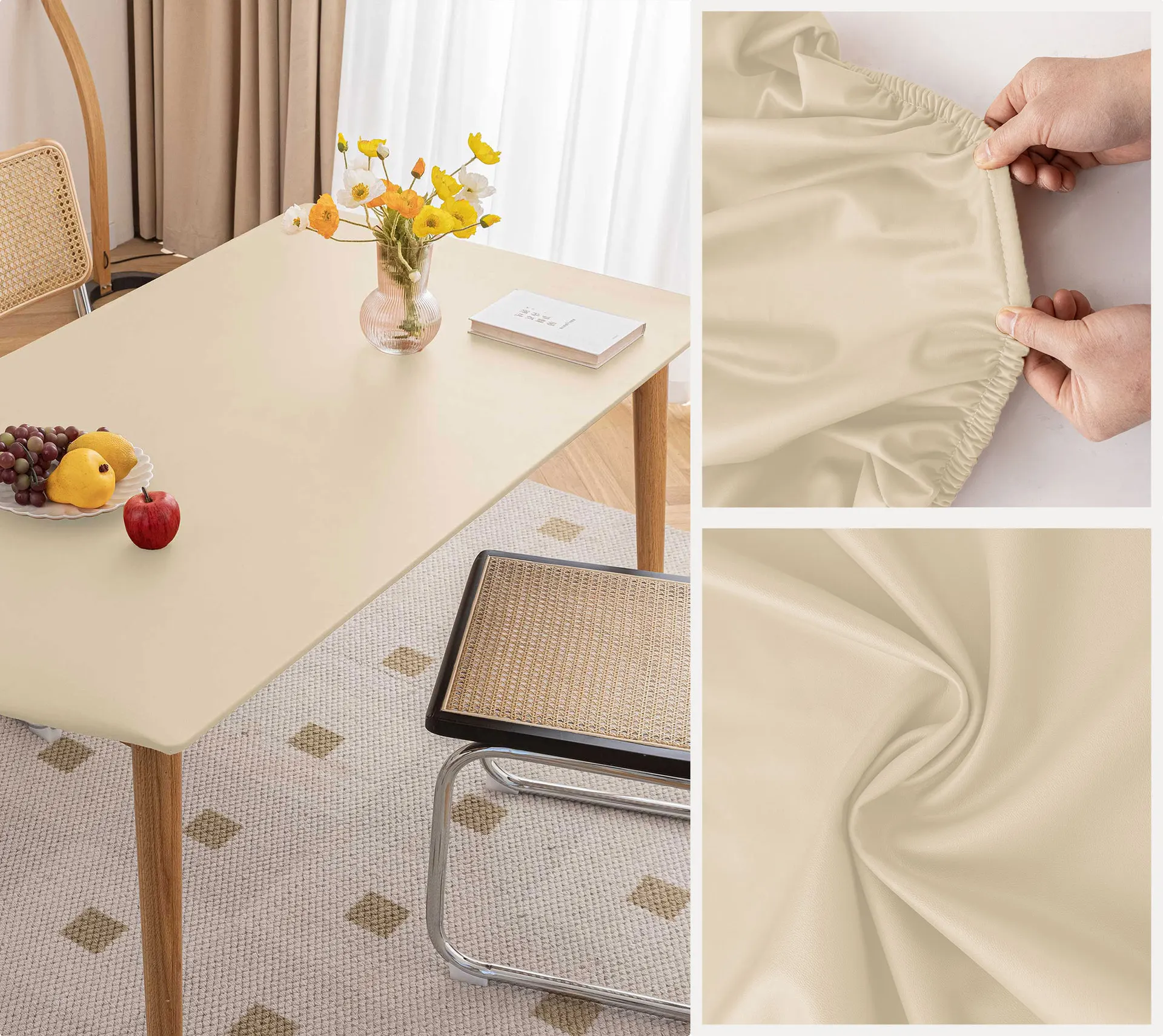 Faux Leather Elastic Tablecloth - Image 12