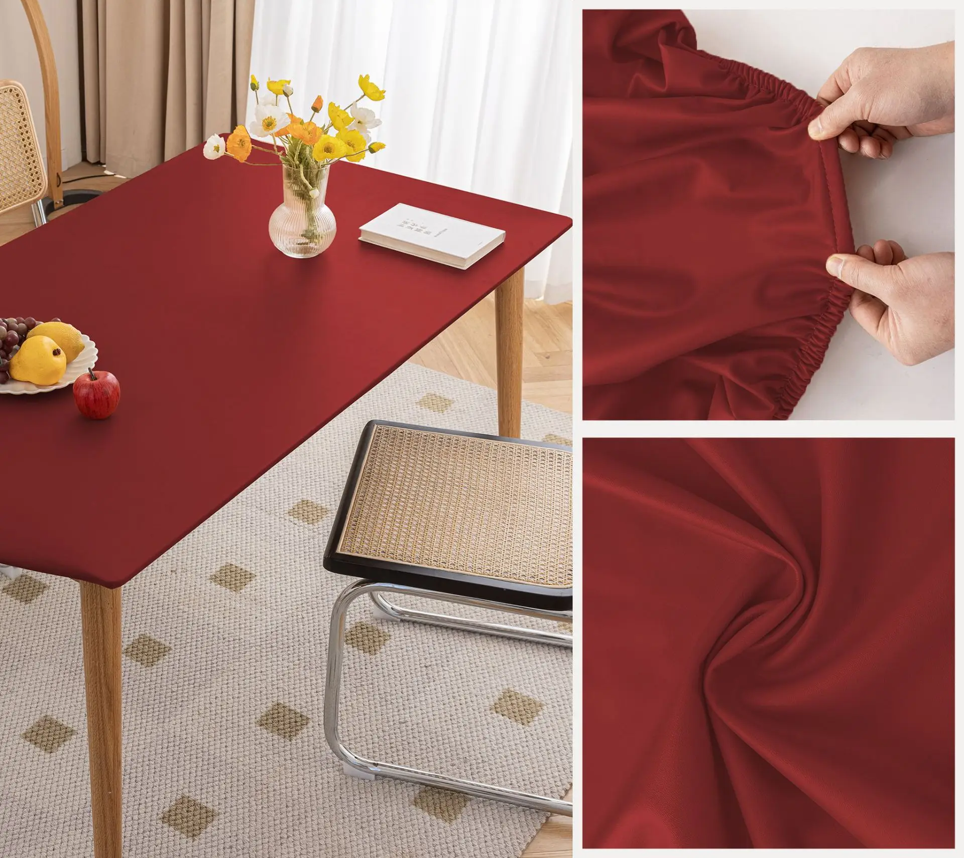 Faux Leather Elastic Tablecloth - Image 15
