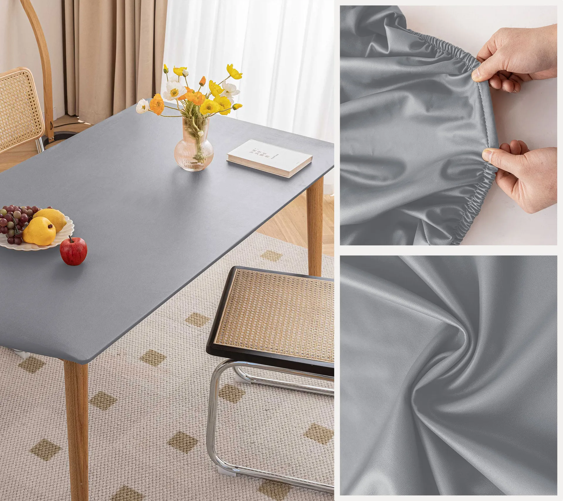 Faux Leather Elastic Tablecloth - Image 16
