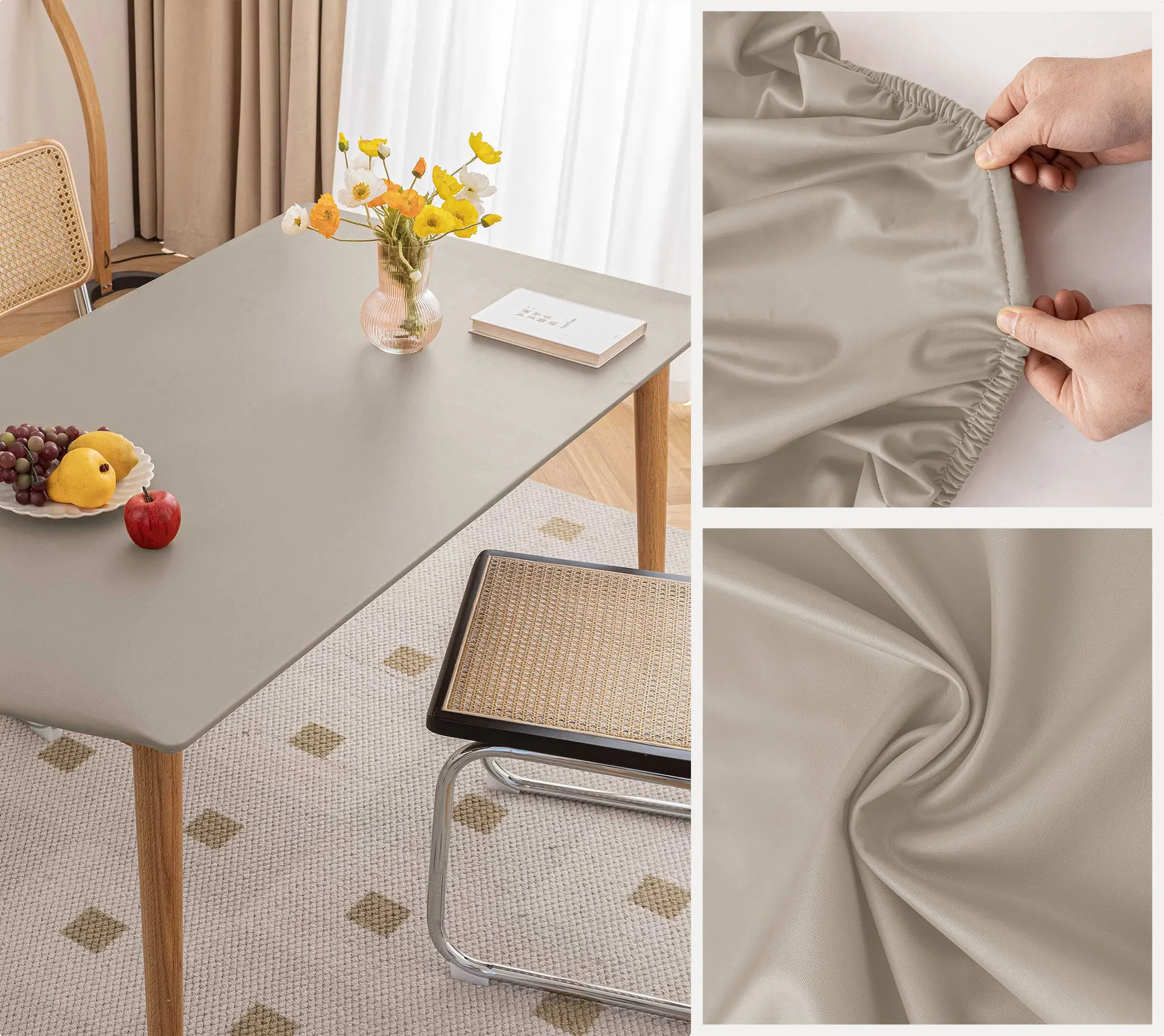 Faux Leather Elastic Tablecloth - Image 8
