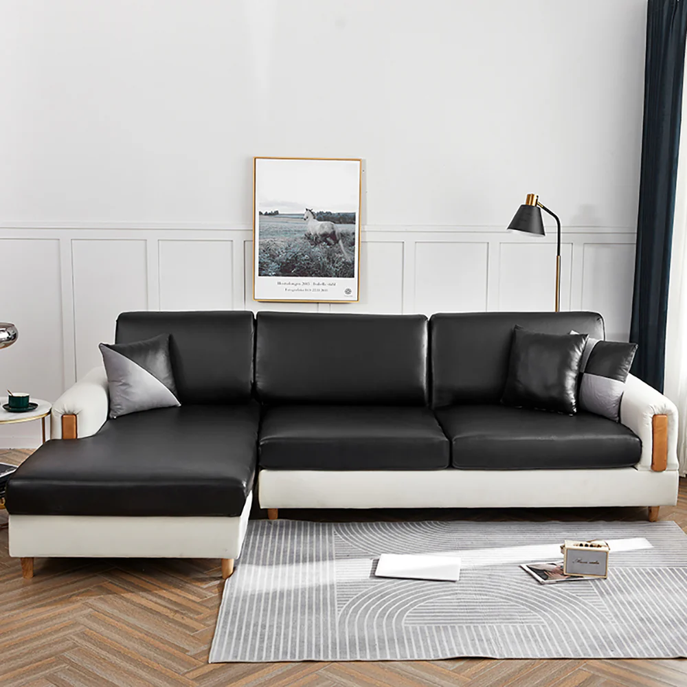 Faux Leather Sofa Seat Cover - Image 25