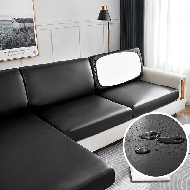 Faux Leather Sofa Seat Cover - Image 3