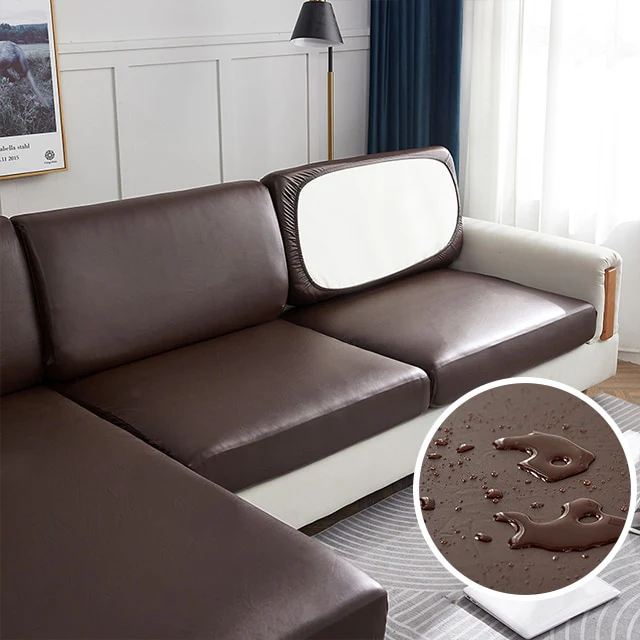 Faux Leather Sofa Seat Cover - Image 5