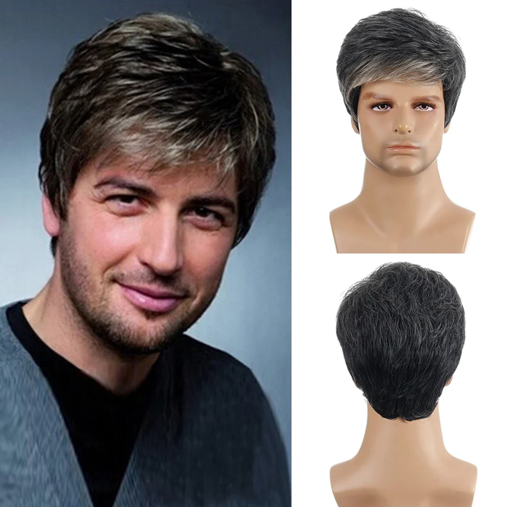 Fiber Synthetic Hair Men Wig - Image 3