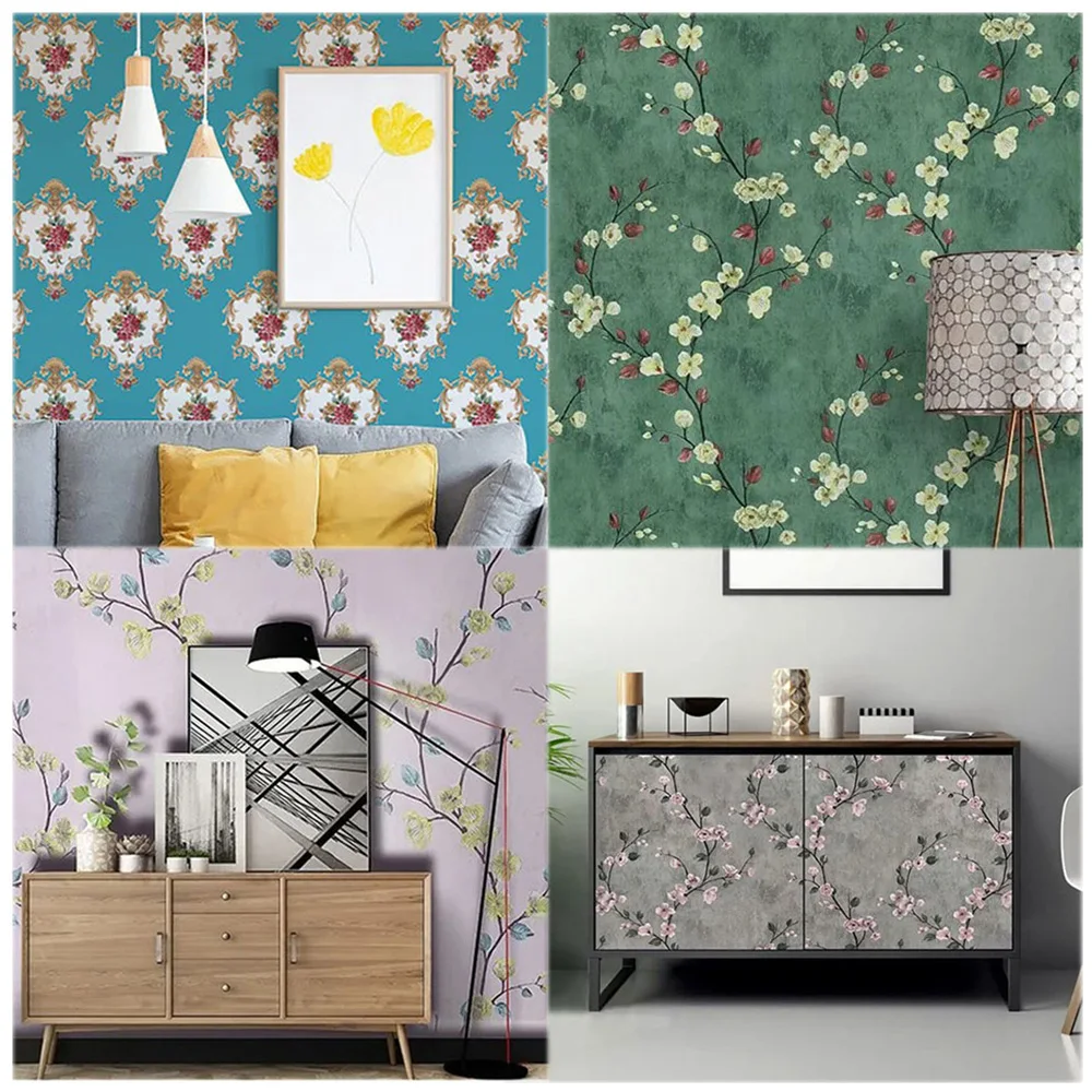 Floral Grey Peel and Stick Wallpaper - Image 17