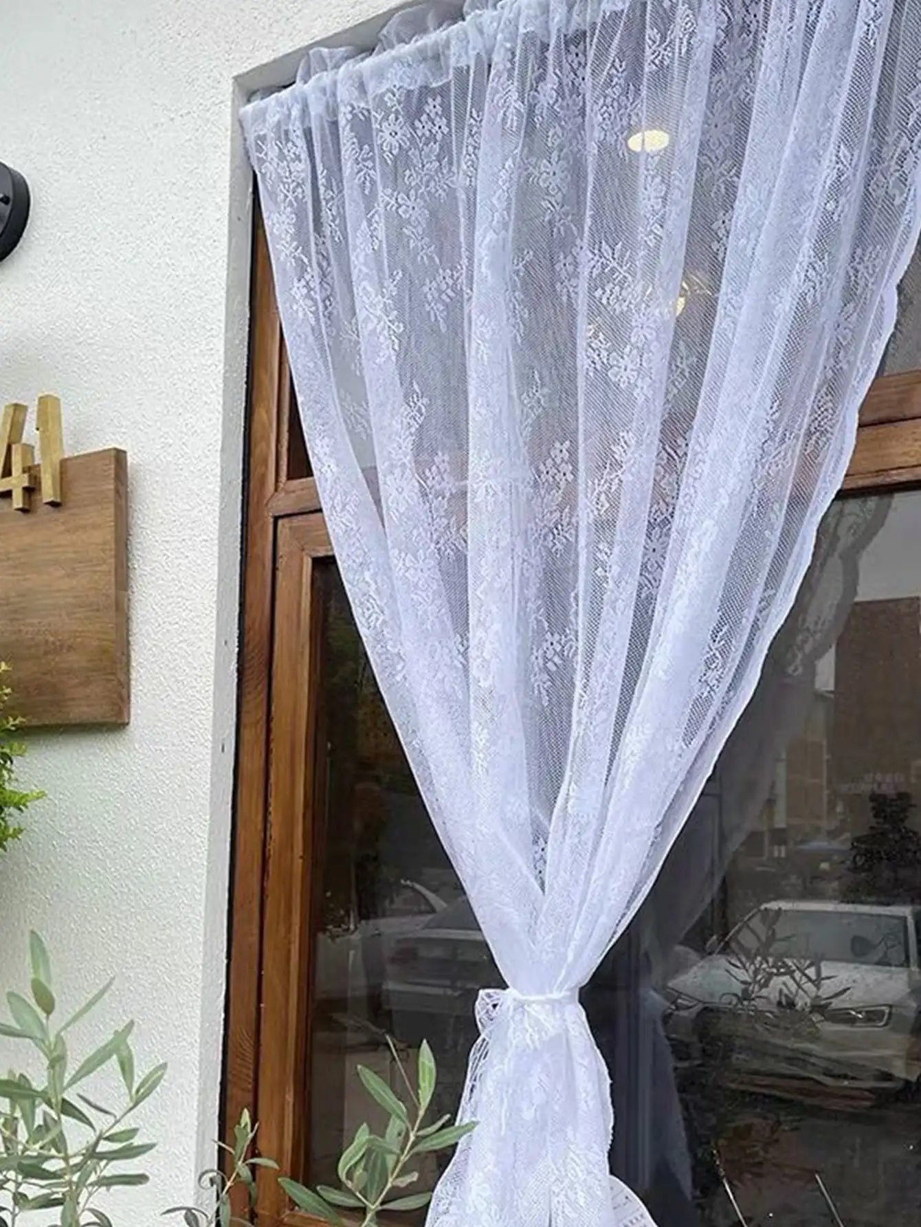 Floral Lace Sheer Curtain - Image 4