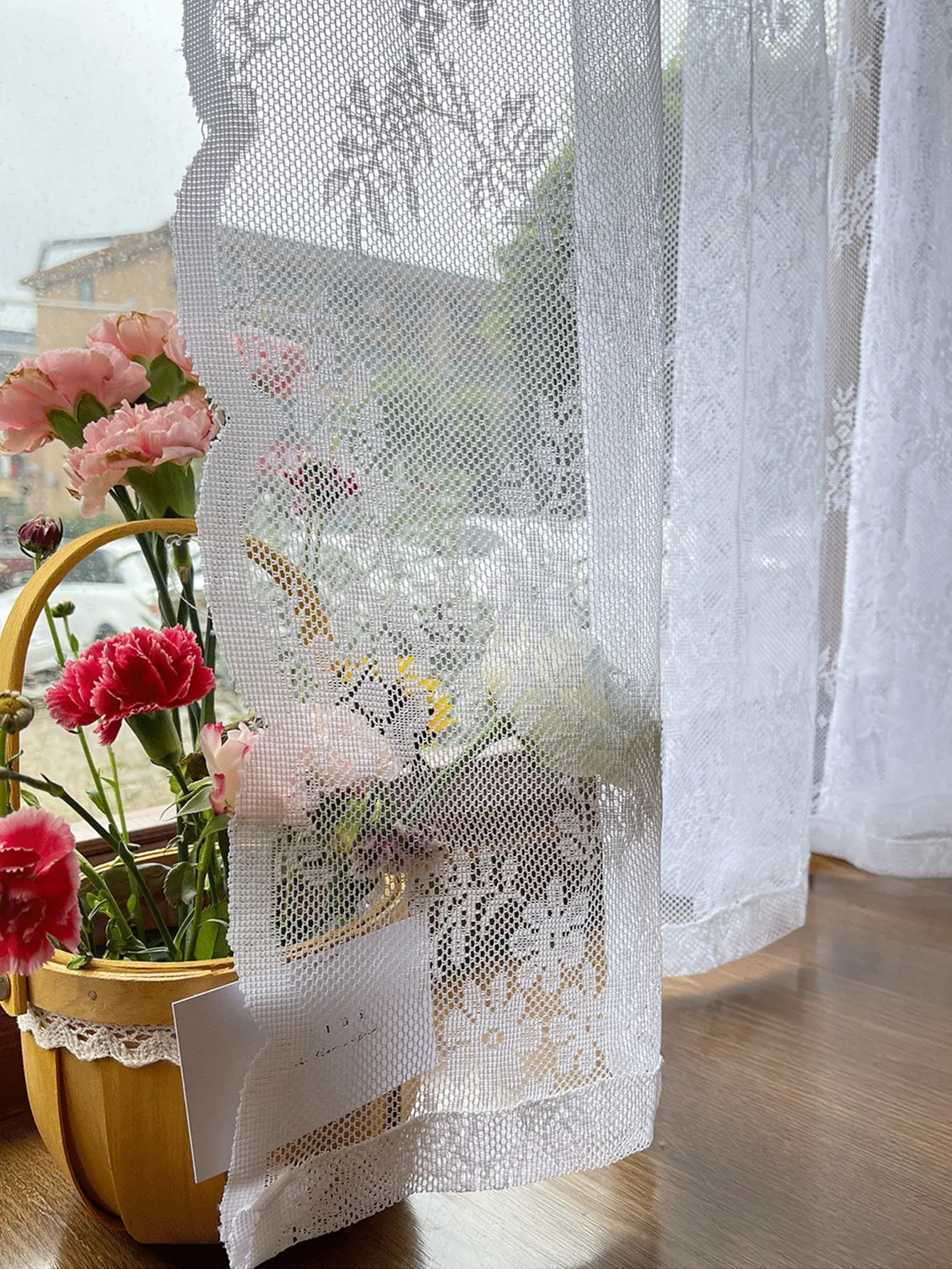 Floral Lace Sheer Curtain - Image 5