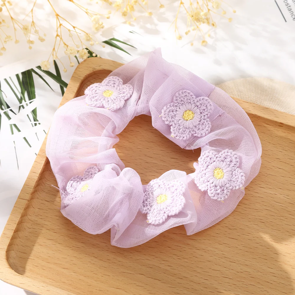 Flower Butterfly Elastic Hair Tie Scrunchie - Image 21