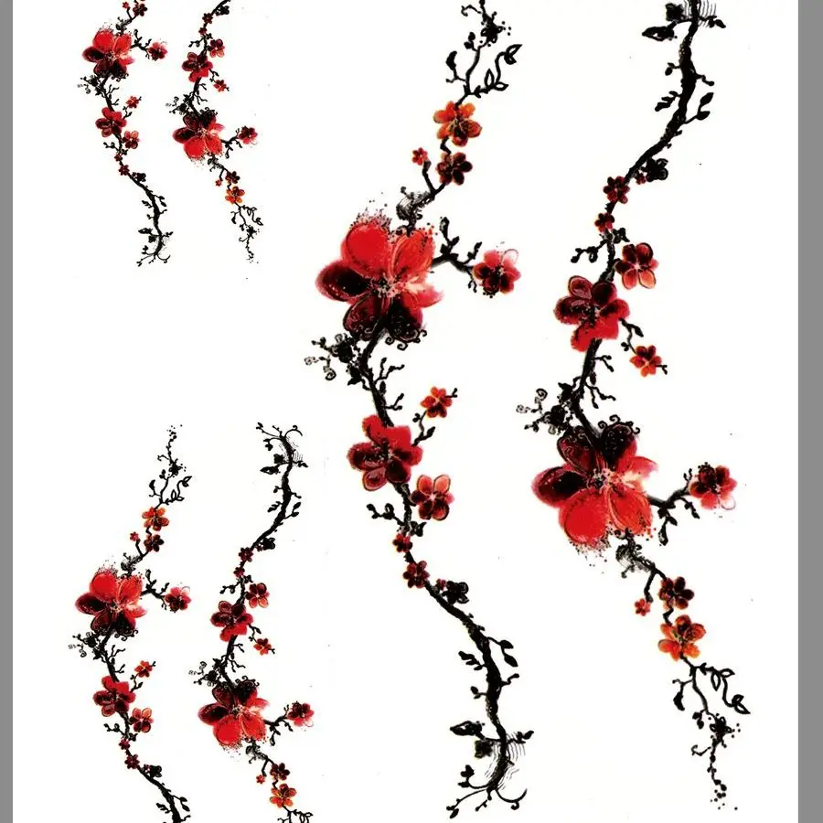 Flower Plum Blossom Tattoo Sticker - Image 3