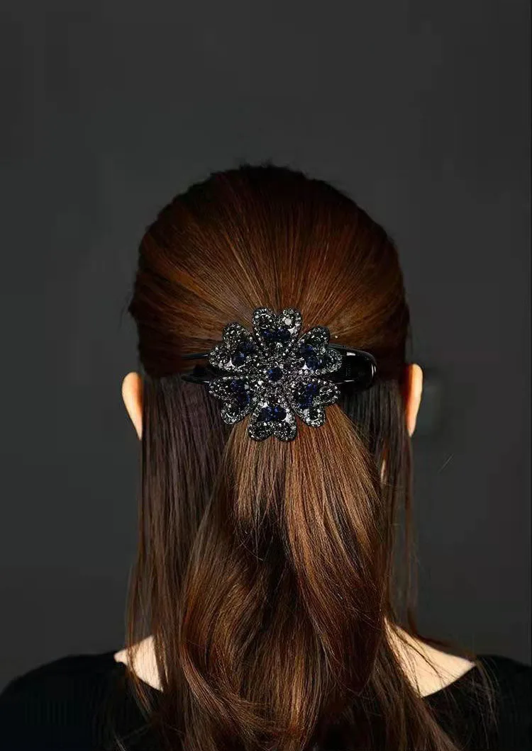 Flower Rhinestone Hair Clip - Image 2