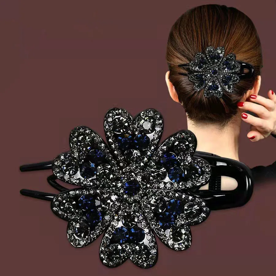 Flower Rhinestone Hair Clip - Image 7