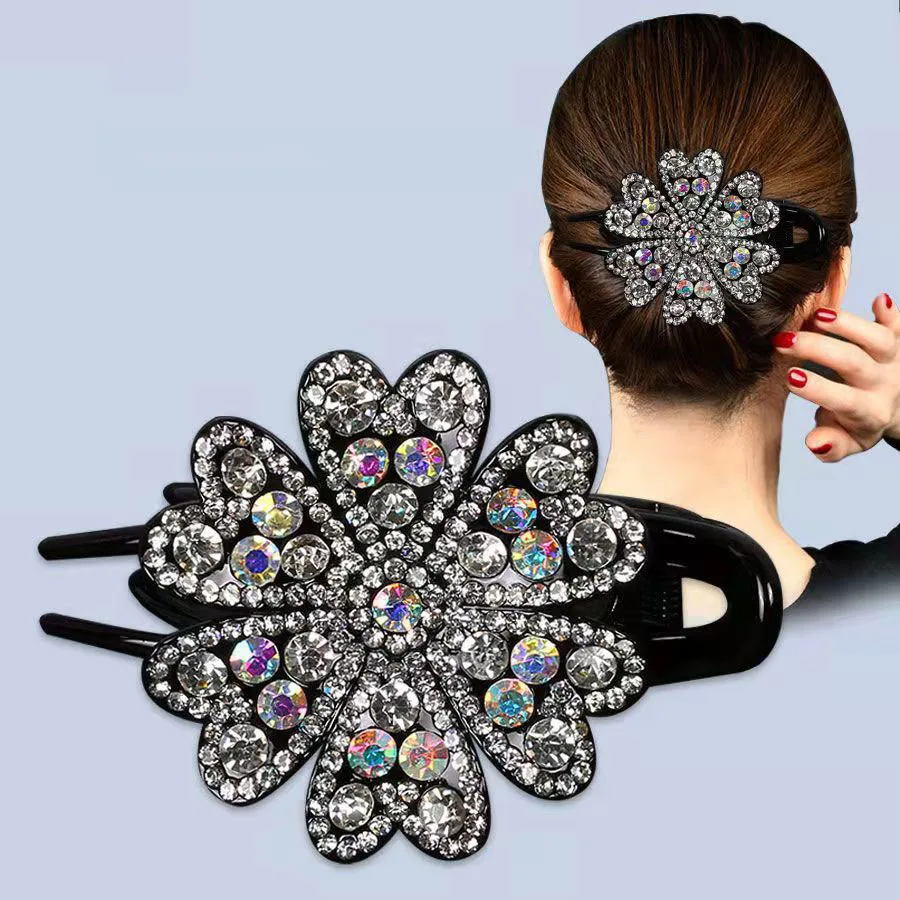 Flower Rhinestone Hair Clip - Image 8