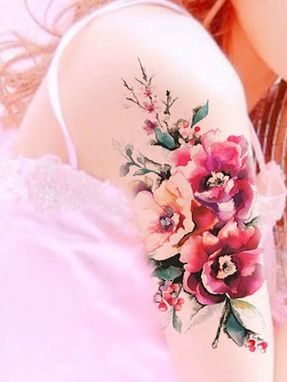 Flower Temporary Tattoo Sticker - Image 6
