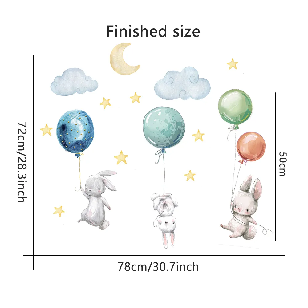 Flying Rabbits Wall Stickers - Image 3