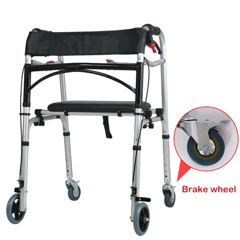 Foldable Rehabilitation Walker with Brake - Image 2
