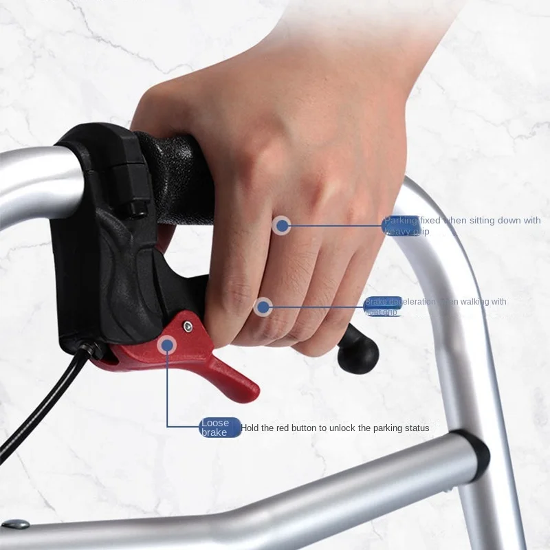Foldable Rehabilitation Walker with Brake - Image 3