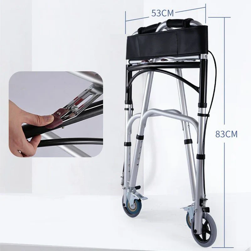 Foldable Rehabilitation Walker with Brake - Image 4