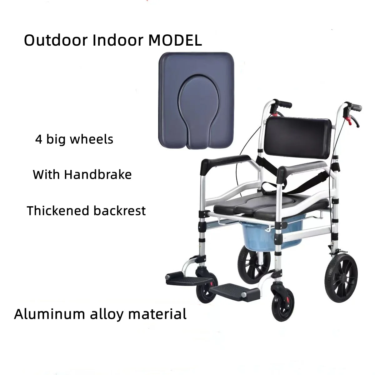 Foldable Toilet Wheelchair - Image 3