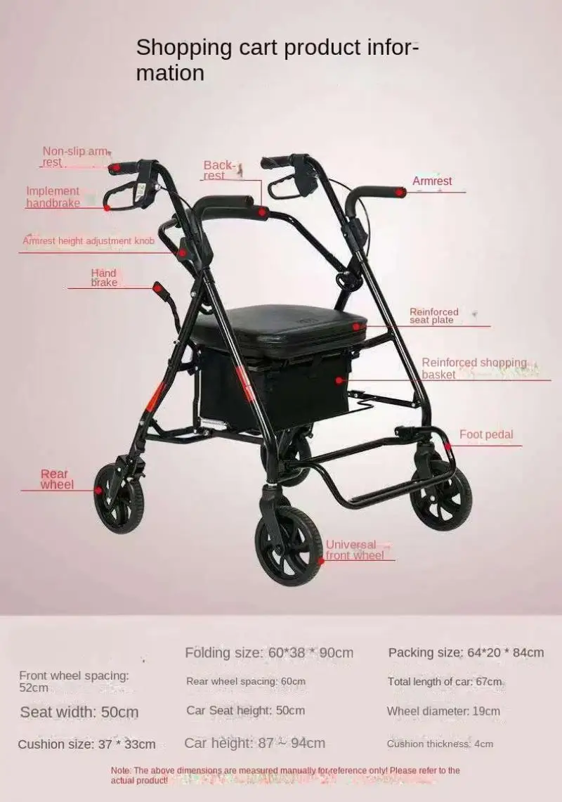 Foldable Walker with Brake - Image 6