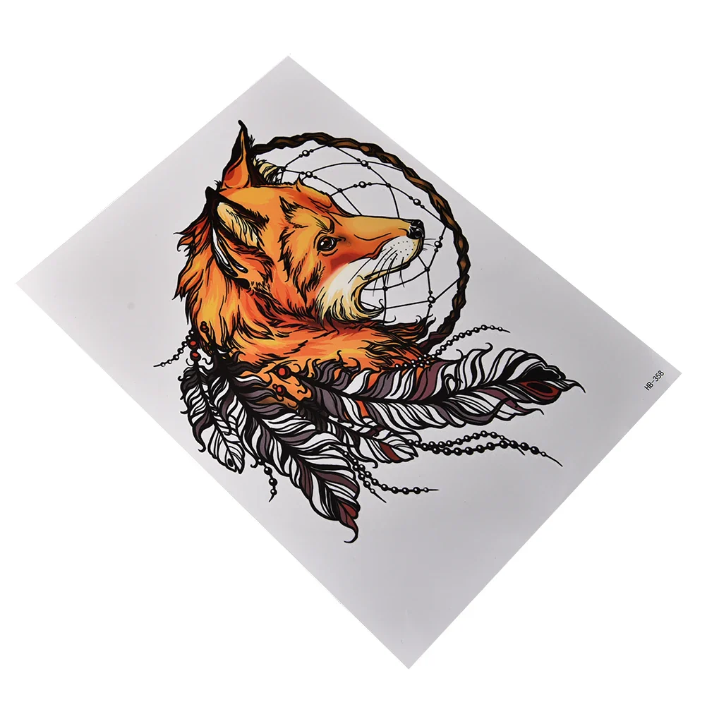 Fox Dreamcatcher Temporary Tattoo Sticker - Image 3