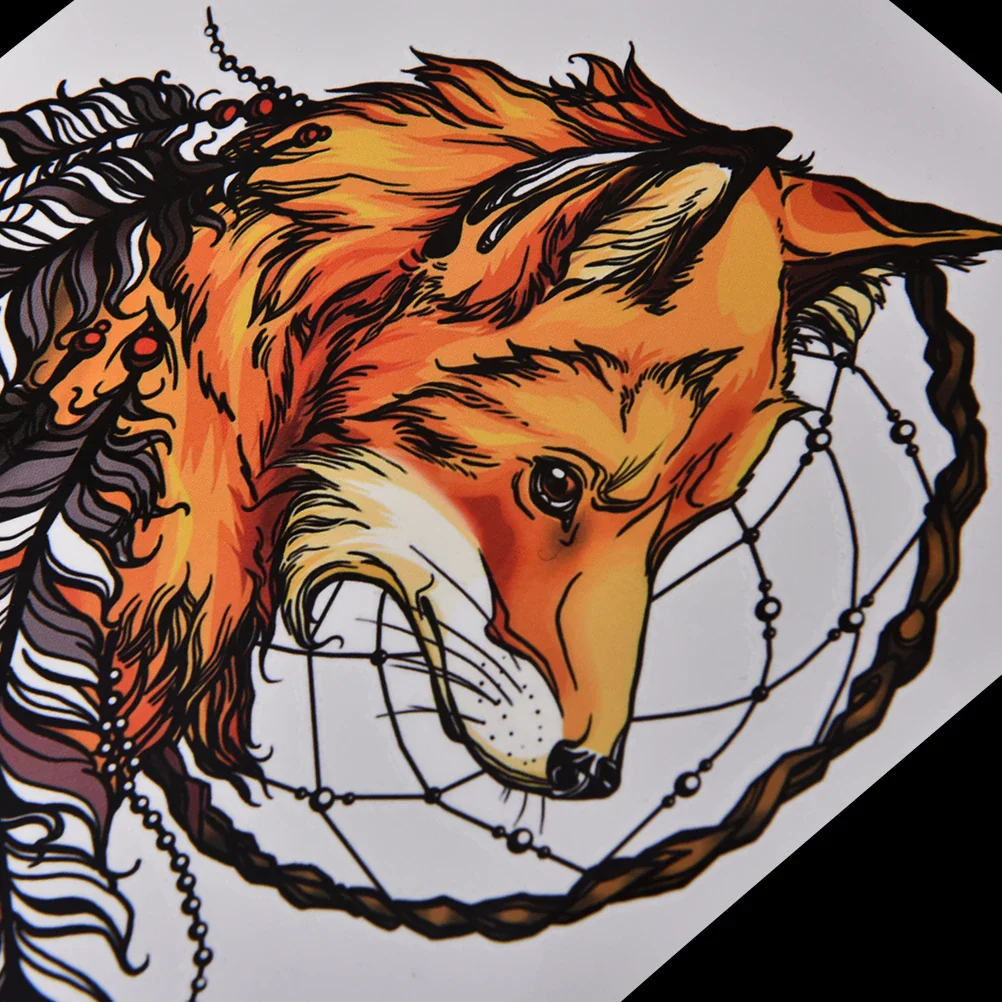 Fox Dreamcatcher Temporary Tattoo Sticker - Image 4