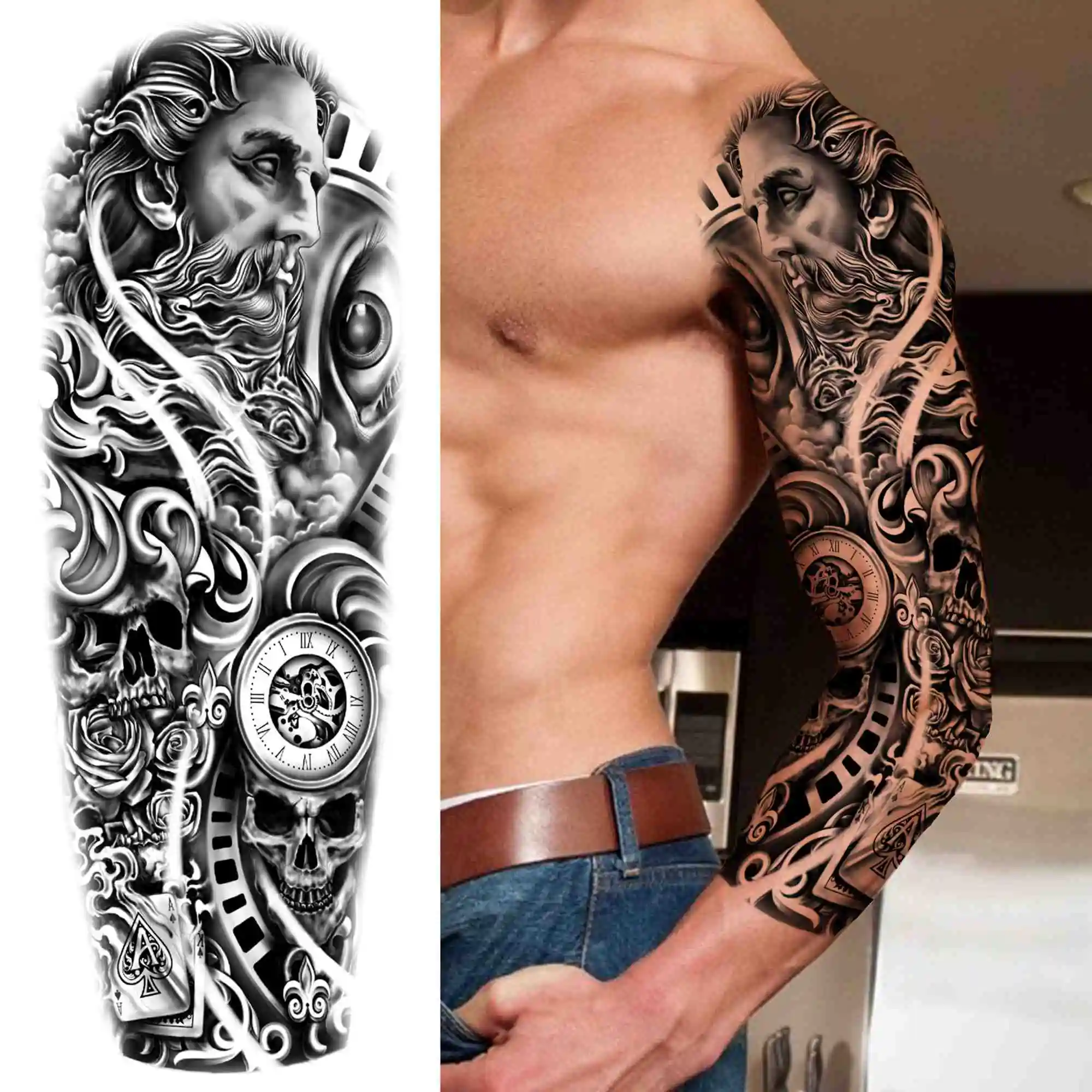 Full Arm Temporary Tattoos - Image 32