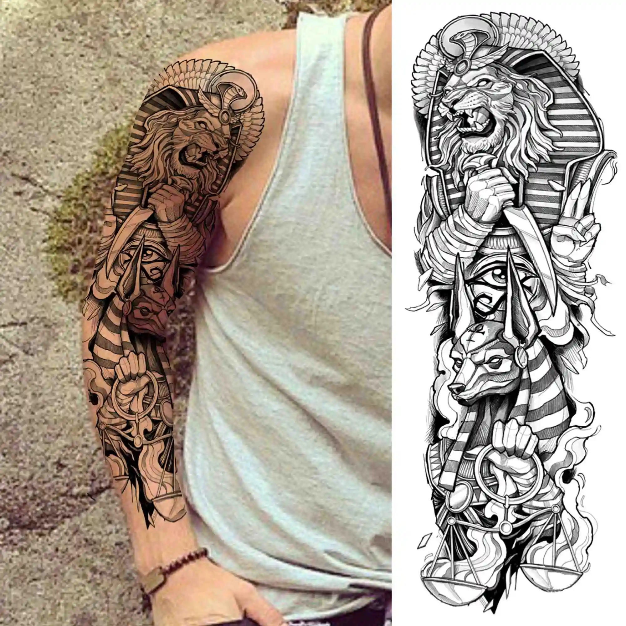 Full Arm Temporary Tattoos - Image 33
