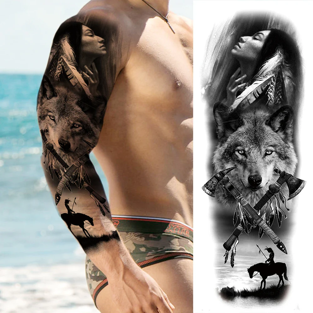 Full Arm Temporary Tattoos - Image 35