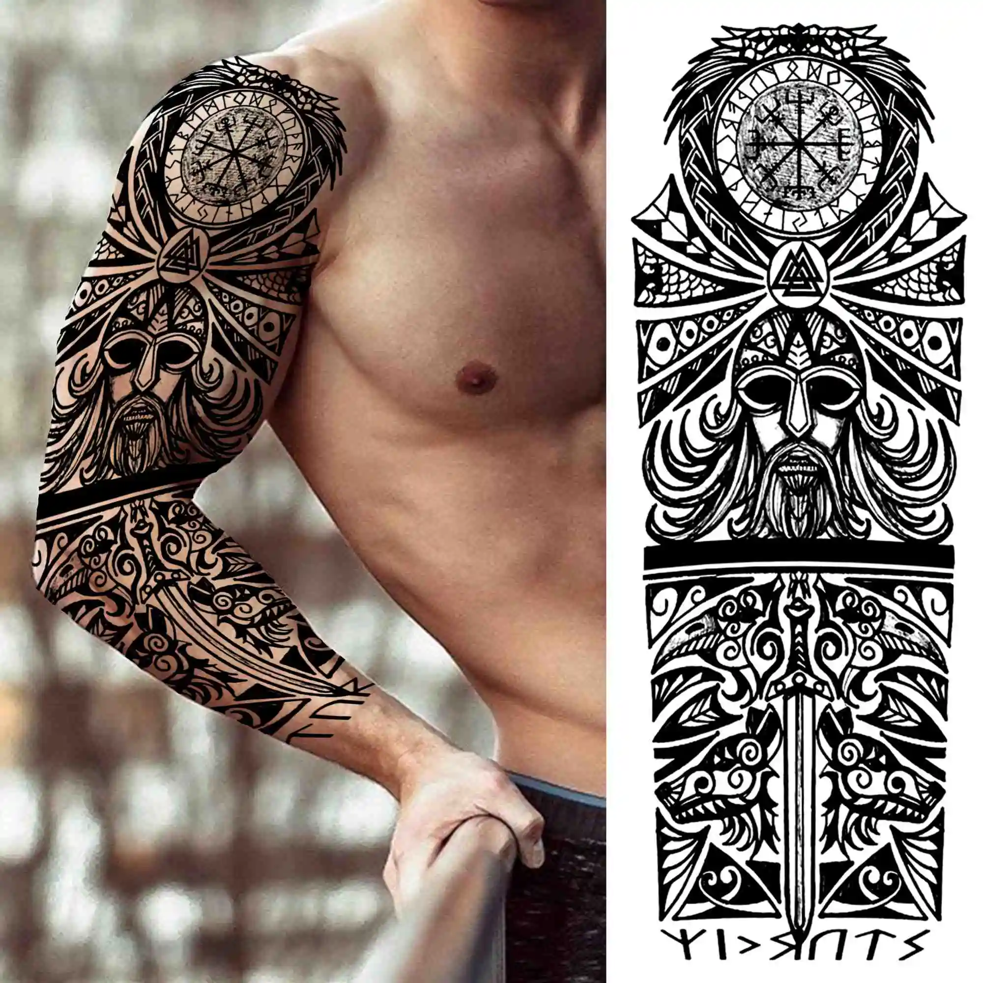 Full Arm Temporary Tattoos - Image 36