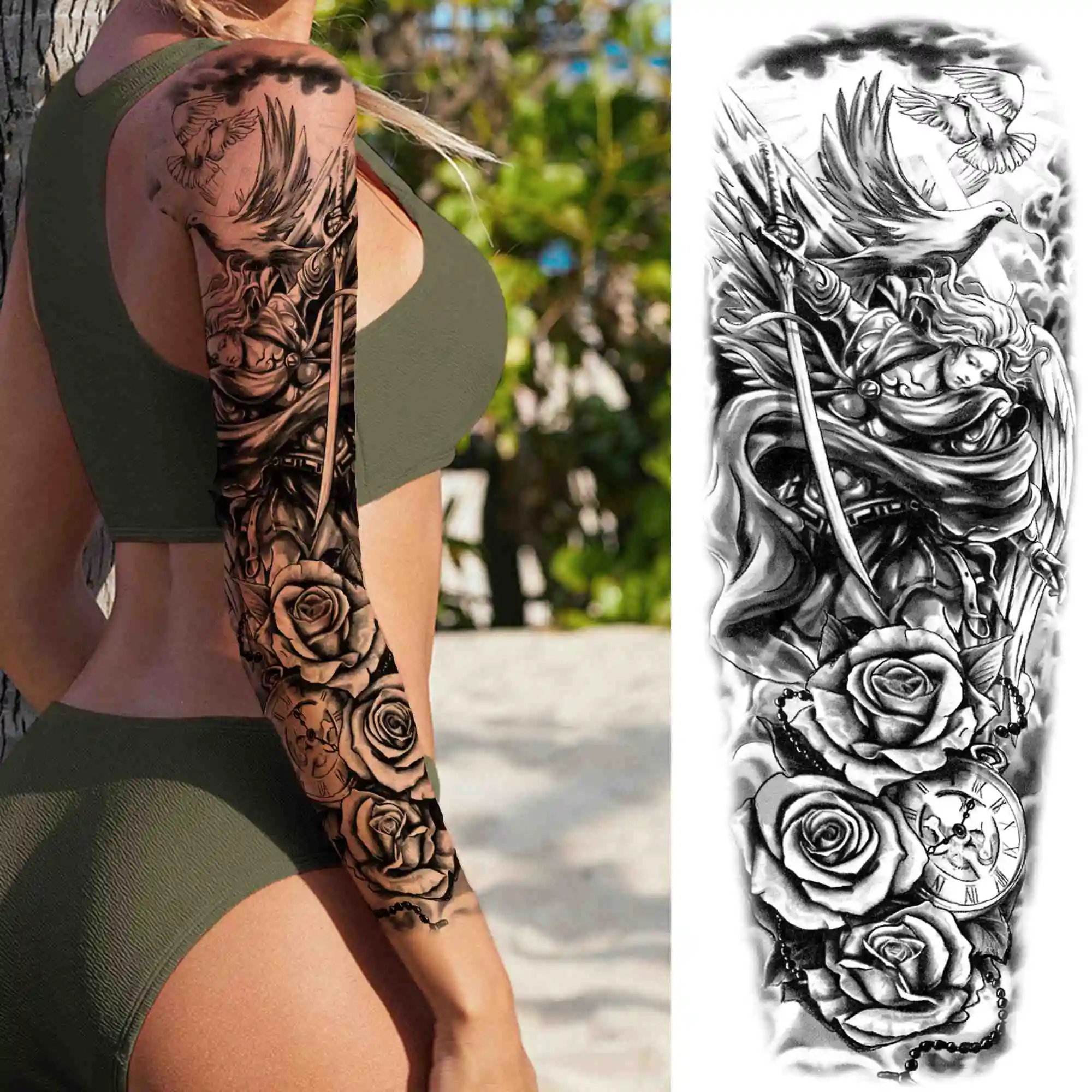 Full Arm Temporary Tattoos - Image 37