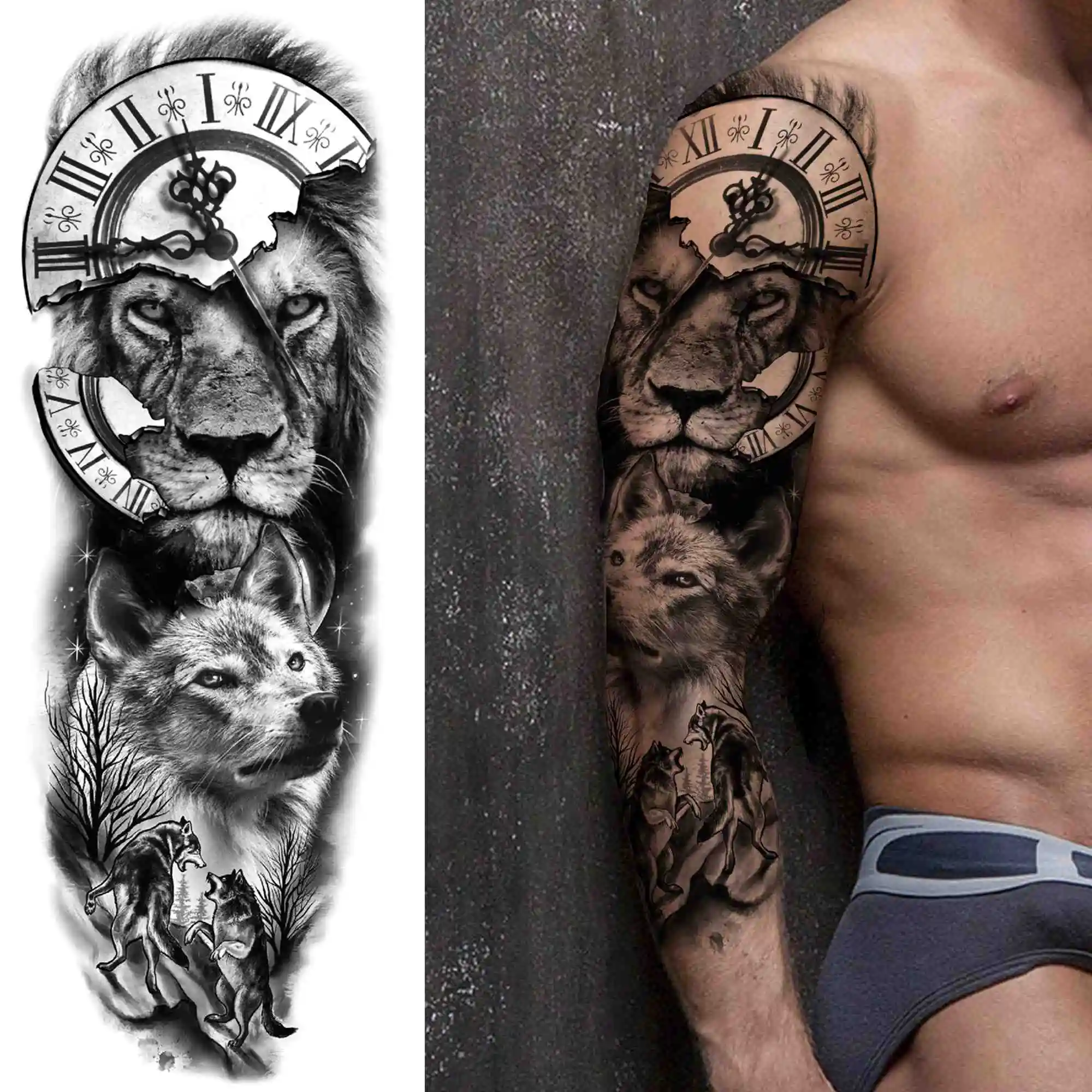 Full Arm Temporary Tattoos - Image 47