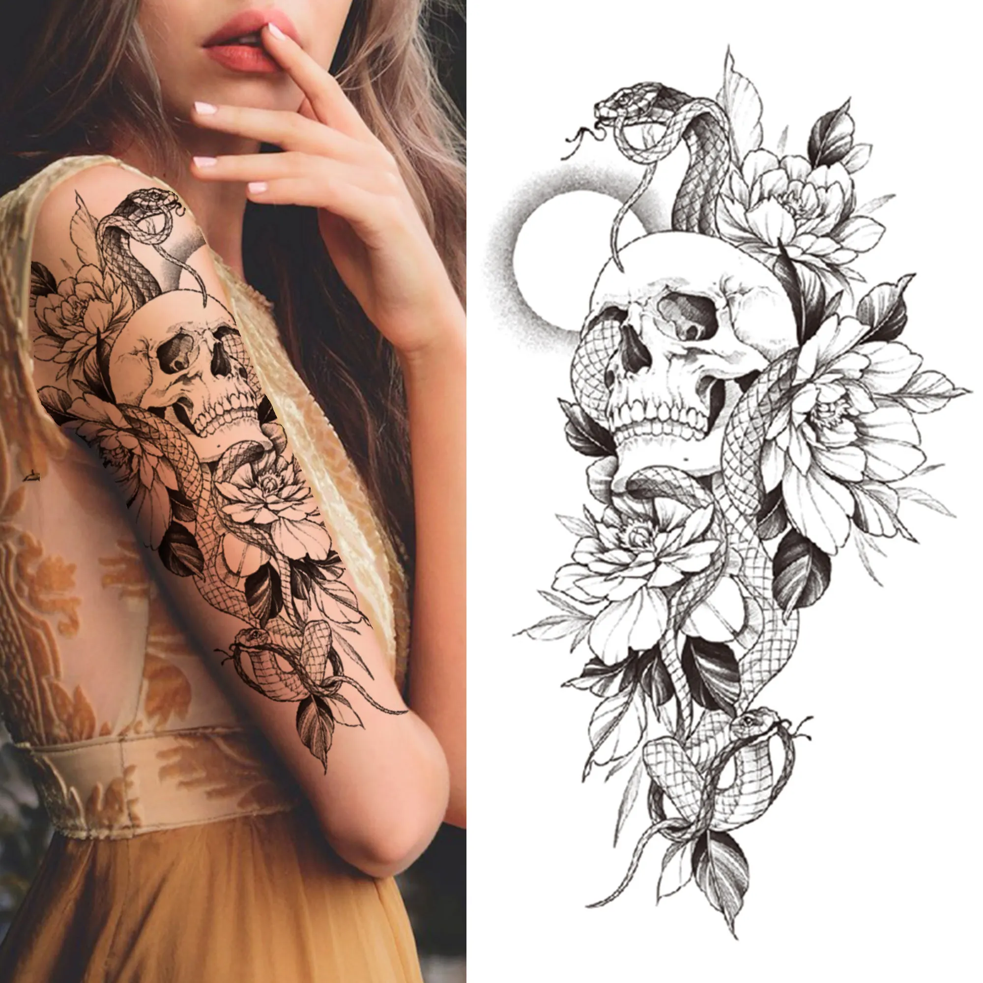Full Arm Temporary Tattoos - Image 7