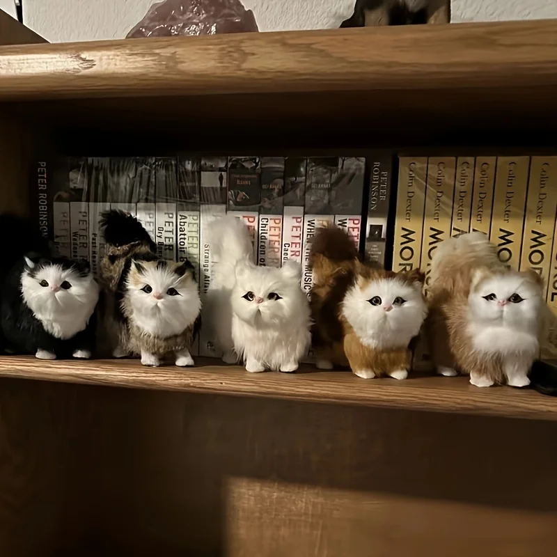 Furry Feline Friends: Simulation Cat Plush Toys - Image 3